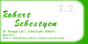 robert sebestyen business card